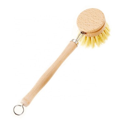 ESD Eco Friendly BPA Free Beechwood Sisal Tampico Fiber Dish Pot Scrubbing Brush