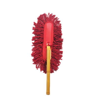 High quality household Wax Cotton Car Duster With Wooden Handle