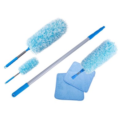 ESD Magic Plastic Cleaning Microfiber Filuffy Duster Set With Long Handle