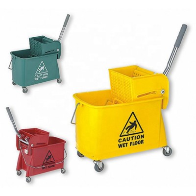 ESD Industrial Plastic Mini Cleaning Mop Wringer Bucket Trolley