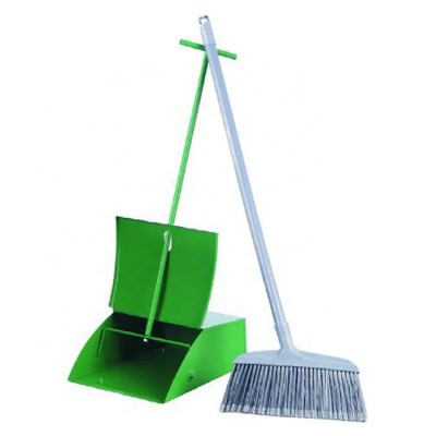 ESD Iron Wind Proof Dustpan and Broom Holder