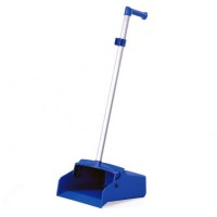 ESD Home Clean Handy Color Foldable Plastic Lobby Broom With Dustpan With Aluminum Long Handle