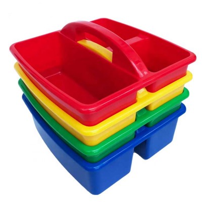 ESD Colorful Utility Tool Plastic School Desk Caddy With Handle