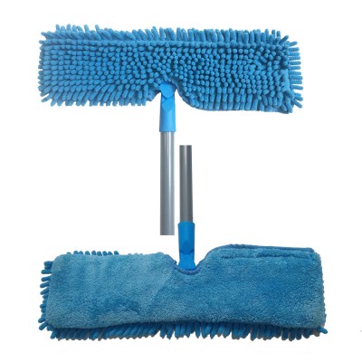 Dual Side Different Action Dust Mop Chenille Microfiber Floor Mop Long Handle Double Side Flat Mop